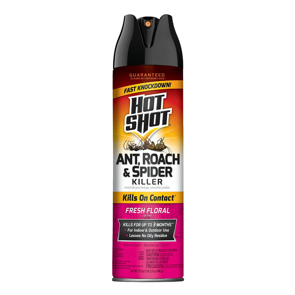 Hot Shot Ant & Roach Plus Germ Killer, Fresh Floral Scent, 17.5 Oz